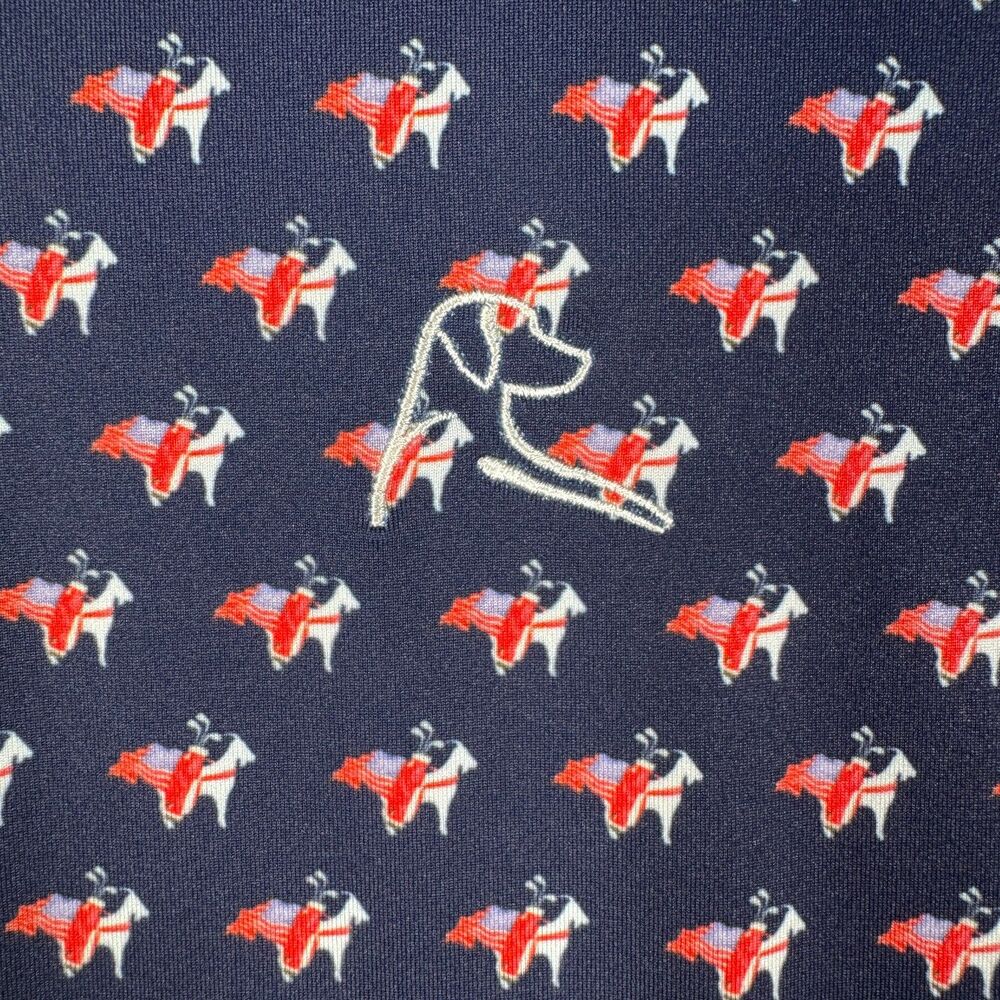 Rhoback Golf Polo Shirt Mens Large Blue Goat Performance Casual Office
